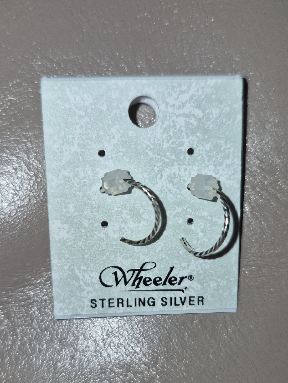 Sterling Silver Twisted Hoop Earrings - Silver